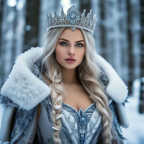 Eyeshadow Tutorial For Beginners, Frozen Queen, Snow Maiden, Snow Princess, Fantasy Princess, Aesthetic Outfit Ideas, Ice Princess, 1940s Dresses, Fantasy Costumes