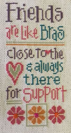 Friendship Cross Stitch Patterns, Cross Stitch Friends, Lizzie Kate Cross Stitch, Friend Cross Stitch, Lizzie Kate, Cross Stitch Quotes, Embroidery Tips, Framed Cross Stitch, Cross Stitch Love