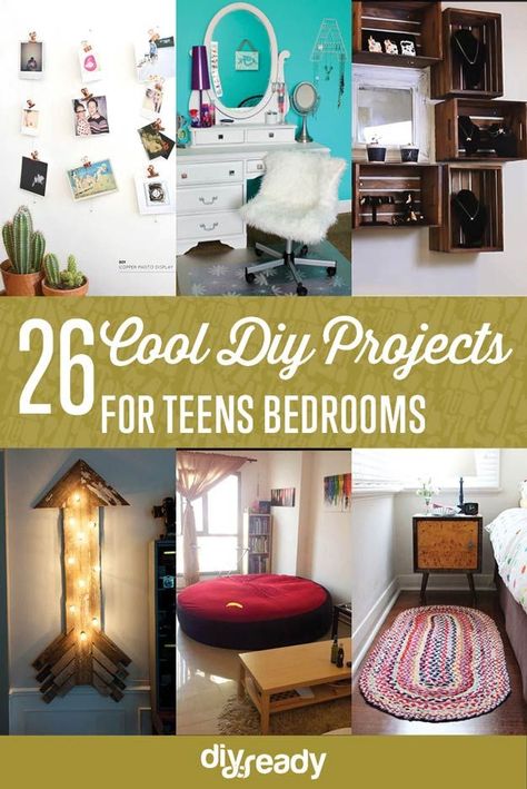 DIY Projects for Teens Bedroom | DIY Bedroom Ideas On A Budget For First Time Home Owner Guys Bedroom, Teen Bedroom Makeover, Diy Teen, Bedroom Makeover Diy, Teens Bedroom, Diy Home Decor For Apartments, Diy Projects For Bedroom, Teenage Guys, Rooms Ideas