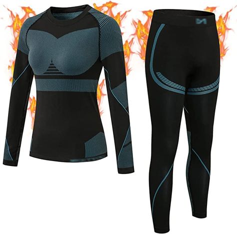 The Aojo thermal baselayer set is the perfect solution for staying warm and comfortable during cold weather activities. This set includes both leggings and a long-sleeve top, making it an ideal base layer for skiing, running, hiking, or any outdoor activities in the winter. With a soft fleece lining, the thermal base layer provides excellent warmth without adding bulk to your outfit. Thermal Undershirt Outfit, Thermal Wear, Thermal Outfit, Trekking Equipment, Thermal Base Layer, Cold Weather Activities, Thermal Leggings, Womens Thermal, Weather Activities