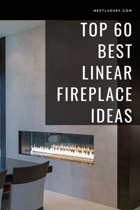 Not every fireplace must necessarily be relegated to the days-of-old estate model.While the grand sculpted stone certainly holds a place in the palatial monument, what if your modern domicile demands an equally updated take on this timeless household necessity? #nextluxury #homedesign #homedecor #homedecorideas Linear Fireplace Design Ideas, Liner Fireplace With Tv Above, Ledger Panel Fireplace, Ultra Modern Fireplace, Linear Fireplace In Bedroom, Fireplace Ideas Modern Contemporary Stone, Fireplace Rocks Stones Inside, Gas Linear Fireplace With Tv Above, Linear Fireplace With Vaulted Ceiling