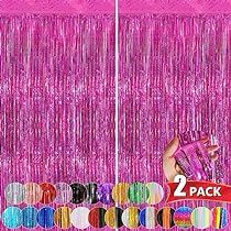 Pink Butterfly Decorations, Rock And Roll Party Decorations, Foil Curtain Backdrop, Party Streamer, Birthday Streamers, Hot Pink Butterfly, Space Party Decorations, Christmas Party Backdrop, Fringe Curtains