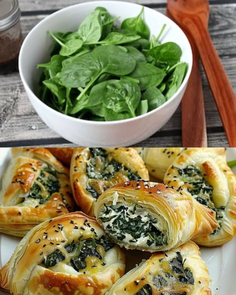 Spinach and Cheese Puff Pastry Squares Spinach And Cheese Pastries, Spinach Puffed Pastry, Feta And Spinach Puff Pastry, Spinach Puff Pastry Appetizers, Spinach Stuffed Pastry, Cream Cheese Spinach Puffs, Spinach And Feta Pastry, Spinach Feta Puff Pastry, Recipes With Puff Pastry