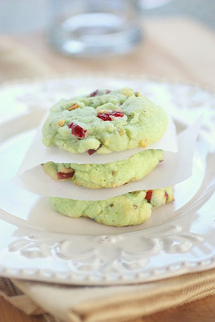 Cranberry Pistachio Cookies, Betty Crocker Sugar Cookies, Pistachio Cookies, Sugar Cookie Mix, Cranberry Pistachio, Christmas Cookie Exchange, Think Food, Cookie Exchange, Tea Cakes