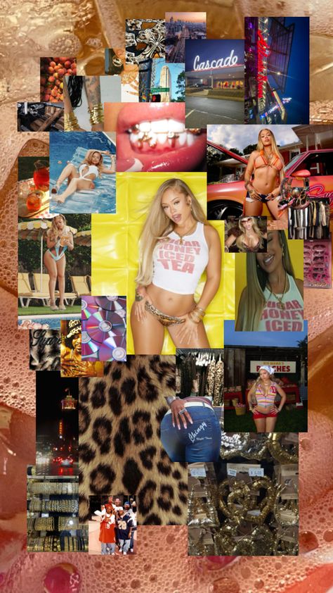 latto 3rd album aesthetic was everything. From the Atlanta georgia peach to the cheetah print thongs. Iced Tea Aesthetic, Sugar Honey Iced Tea, Honey Iced Tea, Tea Aesthetic, Album Aesthetic, The Cheetah, Honey Tea, Atlanta Georgia, Wallpaper Ideas