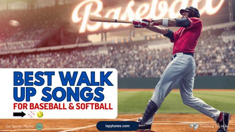 Discover the 51 best walk-up songs for baseball or softball. Step up to the plate with music that will bring the energy! Best Playlist Songs, Best Walk Up Songs, Walk Up Songs Softball, Walk Up Songs, Walk Out Songs, Baseball Puns, Baseball Jokes, The Best Playlist, Best Playlist