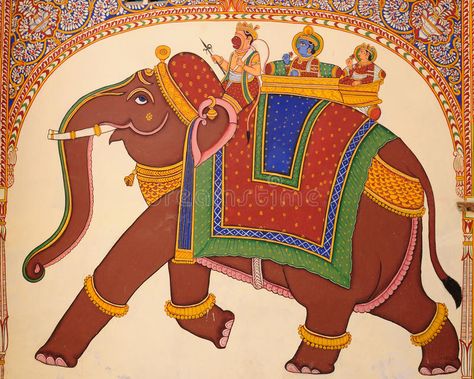 Shekhawati Hevelis. Frescoed Havelis in Shekhawati, traditional ornately decorat , #SPONSORED, #Havelis, #traditional, #Frescoed, #Shekhawati, #Hevelis #ad Rajasthani Miniature Paintings, Indian Elephant Art, भारतीय इतिहास, Rajasthani Painting, Rajasthani Art, Elephant Poster, Elephant Illustration, Mughal Paintings, Indian Painting