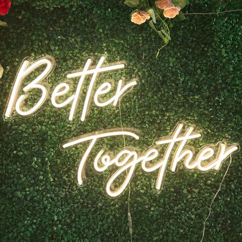 Better Together Neon Sign for Bedroom Better Together Wood Sign, Neon Name Sign Wedding Backdrop, Better Together Neon Sign Wedding, Te Amo Neon Sign, Neon Mr And Mrs Sign, Mr. Love, Neon Sign Bedroom, Led Tubes, Better Together