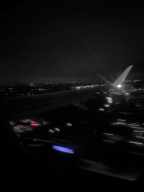 Airplane landing at night, travel aesthetic for vision board Aesthetic For Vision Board, Night Travel Aesthetic, Airplane Landing, Plane Window, Night Travel, Airplane Window, Airplane Travel, Picture Windows, Night Aesthetic