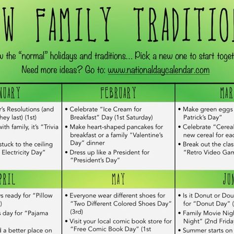 Stephanie Cavin | Homeschooler on Instagram: "There’s something so magical about family traditions. 🏡 Whether it’s making pancakes every Saturday morning, taking that annual holiday road trip, or having game night every week, these moments become the glue that holds us together.

✨ Traditions give our kids something to look forward to, something familiar in a world that’s constantly changing. They remind us of who we are, what we stand for, and why we are so blessed to have each other.

But more than that—they create deep, lasting bonds. 🤝 Every time we gather together for those special moments, we’re building layers of connection, laughter, and love that our children will carry with them for a lifetime.

Here’s to discovering new family traditions and honoring the old ones that bring us Family Traditions Lesson, Family Traditions To Start, New Family Traditions, Heart Shaped Pancakes, New Cereal, Holiday Road Trip, Making Pancakes, Family Valentines Day, Gather Together