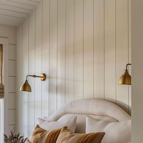 Interiors By Chloe on Instagram: "May be our favourite bedroom yet.. Concept for a new project of ours with stunning views of the surrounding countryside 🧡" Bedroom Tongue And Groove Panelling, Tongue And Groove Bedroom, Tongue And Groove Panelling, Bedroom Panel, Tongue And Groove, White Paneling, New Project, Guest Bedroom, Chloe