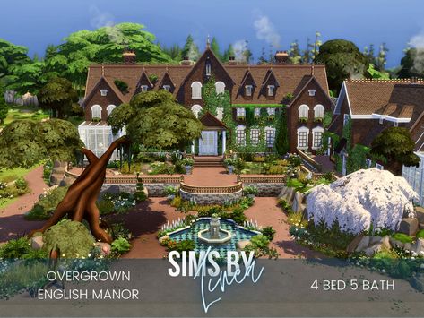 Sims 4 English Manor, Sims 4 Manor, Sims 4 Lots, Living Room Sims 4, The Sims 4 Lots, Sims 4 Kitchen, Art Deco Living Room, Old Manor, English Manor