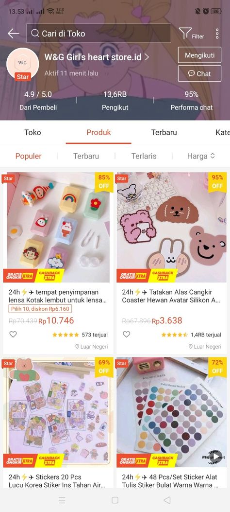 Barang Aesthetic, Rekomendasi Shopee, Online Shopping Sites Clothes, Filters App, Best Online Stores, Girls Heart, Abstract Wallpaper Design, Silk Wallpaper, Aesthetic Shop