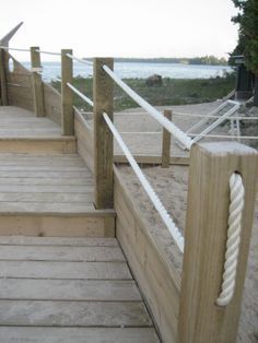 Rope Deck Porch Railings inspirational: 12 Breathtaking Rope Deck Railing Ideas Privacy Fence Entrance Ideas, Rope Fencing Ideas, Alternative Deck Railing Ideas, Beach Fence Ideas, Nautical Deck Ideas, Playhouse Deck, Lake Fence, Bridge Railing, Patio Chico