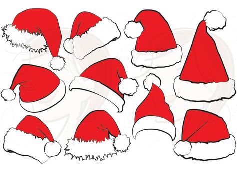 Free Santa Drawing Cliparts, Download Free Clip Art, Free Clip Art on Clipart Library Santa Hat Clipart, Hat Tattoo, Clip Art Christmas, Hat Clipart, Painted Santa, Christmas Santa Hat, Santa Costume, Diy Labels, Hat Clip