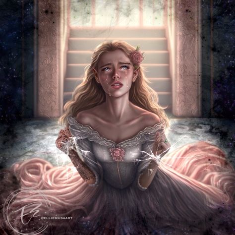 Feyre, #feyre, digital art, #spring, spring court, feyre archeron , crying, gown, night art, Rhys, bat boys, acotar, #acotar, fanart, #fanart, #rhys Acotar Tamlin And Feyre, Acotar Rhysand, Tam Lin, Court Of Mist And Fury, Roses Book, Feyre And Rhysand, A Court Of Wings And Ruin, Sarah J Maas Books, A Court Of Mist And Fury