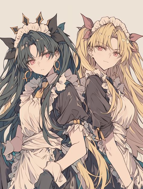 Ishtar And Ereshkigal, Ishtar Ereshkigal, Fate Stay Night Rin, Danmachi Anime, Rin Tohsaka, Tohsaka Rin, Anime Siblings, Fate Stay Night Anime, Fate Anime Series