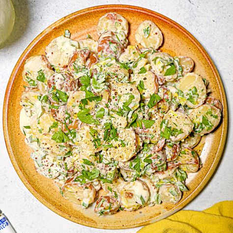 Bobby Flay’s Potluck Potato Salad - Misfits Market Dill Potato Salad, Dill Potato, Baked Bbq Ribs, Misfits Market, Dill Potatoes, Corn Relish, Classic Salad, Fresh Potato, Summertime Recipes