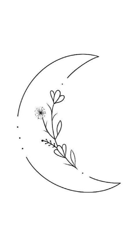 Fine Tattoos, Moon Tattoo Design, Crescent Moon Tattoo, Moon Tattoo Designs, Phone Wallpaper Patterns, Beautiful Moon, Tattoo Pattern, Line Tattoos, Pretty Tattoos