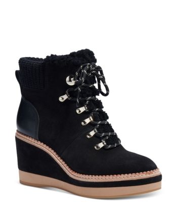 Kate Spade Boots, Hiker Style, Wedge Bootie, Shearling Boots, Kate Spade Shoes, Beautiful Boots, Walker Boots, Wedge Boots, Suede Ankle Boots