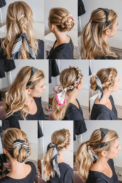 Running In Heels, Wear A Scarf, Hair Scarf Styles, Split Hair, How To Wear A Scarf, Peinados Fáciles Para Cabello Corto, Bandana Hairstyles, Hair Scarf, Loose Hairstyles