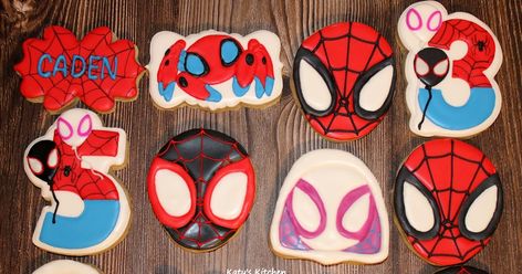 Custom cakes, cookies, and treats in Cedar Rapids, Iowa. Spidey And His Amazing Friends Rice Krispies, Spidey And His Amazing Friends Desserts, Spidey And His Amazing Friends Cookies, Spidey And Friends Cookies, Spidey And Friends Cookies Decorated, Spiderman Cookies Royal Icing, Bat Cake Pops, Football Cake Pops, Spider-man And His Amazing Friends Cookies