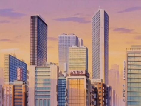 New York Buildings, Animation Storyboard, Anime City, New Retro Wave, Retro Anime, Cyberpunk City, Cartoon Background, Old Anime, 90s Anime