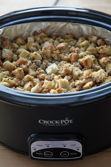 Get recipe slow cooker stuffing from Slow Cooker Revolution | 40+ America's Test Kitchen Recipes You Should Make in This Lifetime | POPSUGAR Food Photo 7 Crockpot Chicken And Dressing, Crockpot Stuffing, Easy Crockpot Chicken, America's Test Kitchen Recipes, Popsugar Food, Cornbread Dressing, Stuffing Recipes, Americas Test Kitchen, Easy Slow Cooker