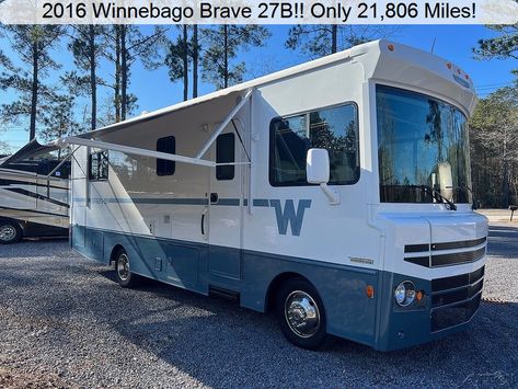 2016 Winnebago Brave 27B Retro - Best Preowned RV's Winnebago Brave, Big Guys, Good Job, Motorhome, Check It Out, The Road, Brave, Rv, Bucket List