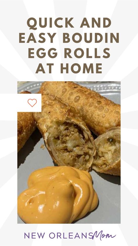 Boudin Eggrolls Air Fryer, Boudain Recipes Dinners, Boudin Egg Rolls Recipe, Recipes With Boudin, Crabmeat Eggrolls, Boudin Appetizer, Boudin Nachos, Cajun Egg Rolls, Boudin Eggroll Recipe