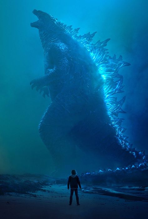 Official Godzilla King of the Monsters Poster Textless Movie Flyer, Godzilla Movie, Godzilla King Of The Monsters, Godzilla 2, Godzilla 2014, Godzilla Wallpaper, All Godzilla Monsters, Kaiju Art, Giant Monsters