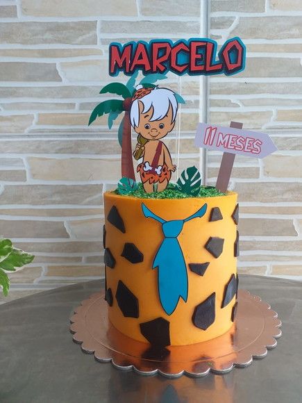 Monthly Pictures, Fred Flintstone, Creative Birthday Cakes, Blue Cakes, Cakes For Boys, Birthday Party Cake, Baby Party, 4th Birthday, Party Cakes