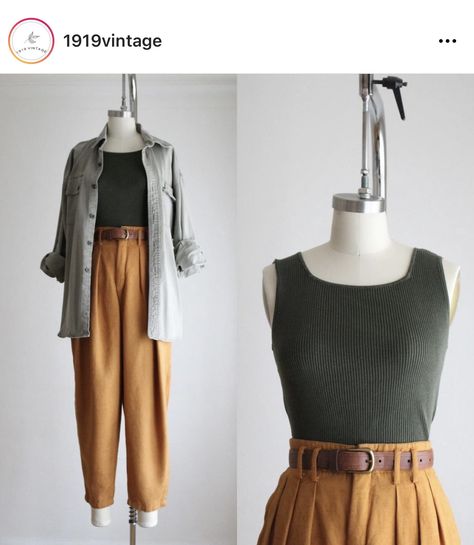 Slow Fashion Style Outfits, Business Casual Earth Tones, Crunchy Office Outfits, 1960s Casual Fashion, Cottage Core Professional Outfits, Writer Outfits Style, Art Professor Outfit, Cottage Core Teacher Outfits, Unisex Summer Outfits