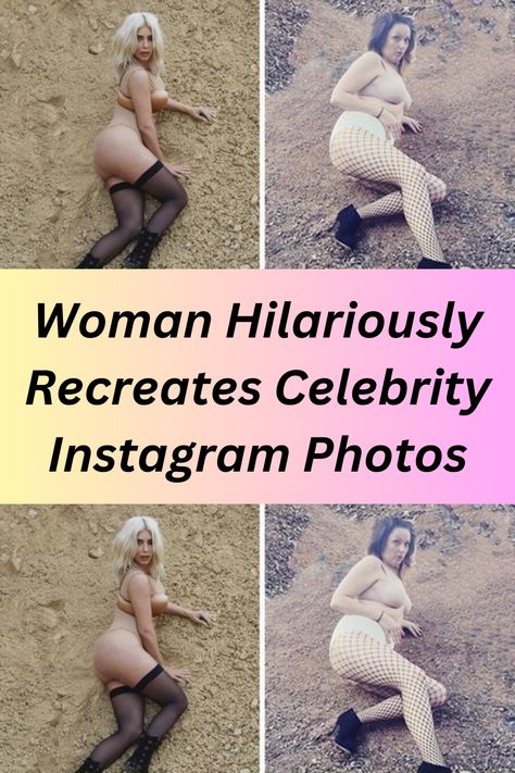 Posting anything to the internet leaves it open to commentary, justified or not. Australian comedian Celeste Barber decided to focus her efforts towards making parodies of celebrity Instagram selfies, and she's encouraging others to do the same under the #celestechallengeaccepted hashtag. Barber and her sister came up with the idea as a joke Celeste Barber, Celebrity Instagram, Celebrity Trends, Celebrity Outfits, Funny Pins, Funny Stories, Hollywood Stars, New Pins, Design Layout