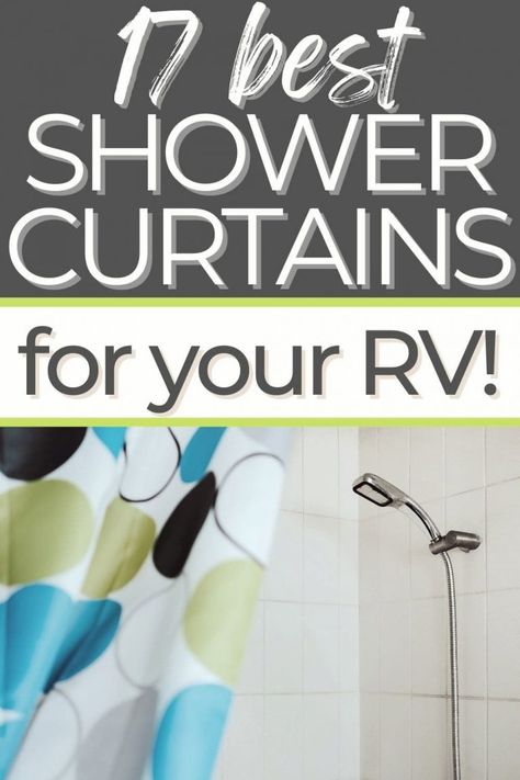 RV Shower Curtain: Cute Options For A Quick Bathroom Update - RV Camping & Adventure Camper Shower Curtain Ideas, Travel Trailer Curtain Ideas, Rv Shower Curtain Hacks, Rv Shower Ideas, Camper Shower Curtain, Unique Shower Curtain Ideas, Rv Shower Curtain, Lodge Shower Curtain, Best Shower Curtains