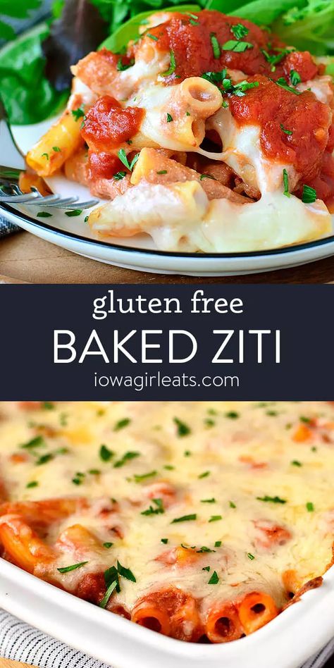 Gluten Free Baked Ziti, Gluten Free Pasta Dinner, Ziti Al Forno, Gf Dinner, Gluten Free Desserts Healthy, Gluten Free Italian, Diner Recept, Gluten Free Recipes For Dinner, Baked Ziti