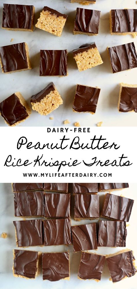 Gf Df Rice Krispie Treats, Vegan Chocolate Rice Crispy Treats, Gluten Free Dairy Free Rice Crispy Treat, Dairy Free Rice Crispy Treats, No Bake Dairy Free Dessert, Diary Free Desserts, Dairy Free Fall Desserts, Dairy Free Rice Krispie Treats, Dairy Free Fall Dessert