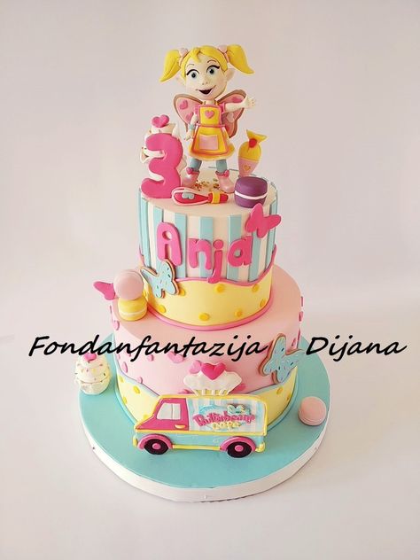 Butterbean's cafe themed cake by Fondantfantasy Butter Beans Cafe Cake, Butterbean Cafe Birthday Cake, Butterbeans Cafe, Butterbean's Cafe, Cafe Cake, Toy Story Party Decorations, 5th Birthday Party Ideas, Cafe Party, Pool Birthday