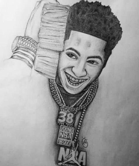 How To Draw Nba Youngboy, Nba Youngboy Tattoo Ideas, Nba Youngboy Drawing, Youngboy Drawing, Rapper Drawings, Handprint Painting, Youngboy Nba, Nba Quotes, Hood Wallpapers