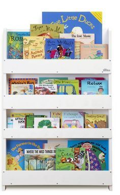 Toddler Book Storage, Baby Bookshelf, Pallet Decoration Ideas, Animal Poems, Tidy Books, Book Display Shelf, Toddler Book, Bookshelf Inspiration, Modern Bookshelf