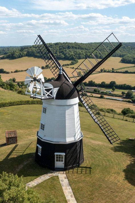 The famous windmill which featured in the 1968 film, Chitty Chitty Bang Bang, is up for sale for the first time in 36 years. On the market for a guide price of £9 million, Cobstone Mill is situated overlooking the quaint village of Turville in Buckinghamshire – which you might recognise from the hit TV show The Vicar of Dibley. Windmill House, Chitty Chitty Bang Bang, Vicar Of Dibley, Tiny Home Office, Architecture Artists, Color Blur, Moomin Valley, Quaint Village, Film History