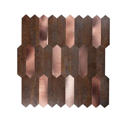 Apollo Tile Apollo Tile Copper Peel and Stick Tile - 12" x 12" Sheet for Kitchen, Bathroom or Wall Panel (10-Pack) in the Tile department at Lowes.com Metallic Wall Tiles, Steampunk Interior, Peel Stick Backsplash, Copper Backsplash, Copper Tiles, Tile Layout, Decorative Wall Tiles, Peel N Stick Backsplash, Mosaic Wall Tiles