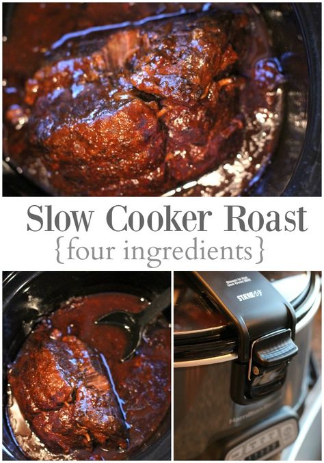 Four Ingredient Slow Cooker Roast - Page 2 of 2 | The Taylor House Baseball Foods, Rib Roast Slow Cooker, Slow Cooker Prime Rib, Cross Rib Roast, Beef Roasts, Rump Roast, Crockpot Roast Recipes, Rib Roast Recipe, Pepperocini Recipes