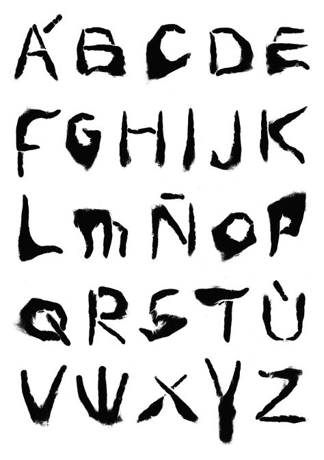 Horror Typography, Experimental Font, Hand Typography, Experimental Type, Horror Font, Graffiti Lettering Fonts, Typography Alphabet, Script Typeface, Graffiti Alphabet