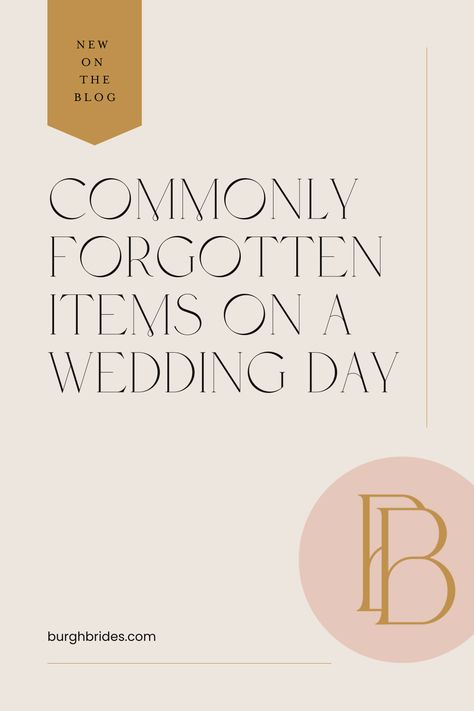 Commonly Forgotten Items On A Wedding Day | Burgh Brides | wedding planning | wedding tips | wedding advice | Commonly Forgotten Wedding Details, Signs Needed For Wedding Day, Small Sewing Kit, Wedding Planning Details, Bridal Advice, Wedding Dress Buttons, Cake Knife Set, Wedding Numbers, Planning Wedding