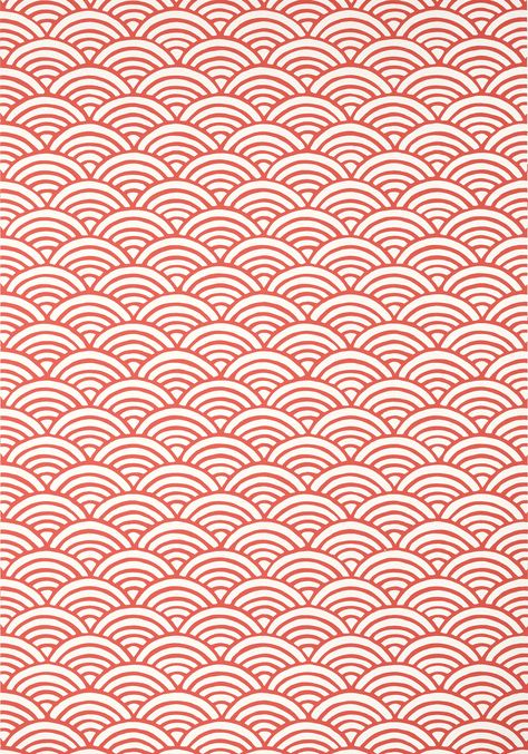 Pavilion introduces Thibaut's first performance vinyl wallpaper collection that pairs durability with brightly colored, bold, Asian inspired patterns. Japanese Pattern Wallpaper, Asian Background, Asian Pattern, Japanese Prints Pattern, Japan Pattern Design, Geometric Prints, Japan Pattern, Coral Vector, Coral Red Wallpaper