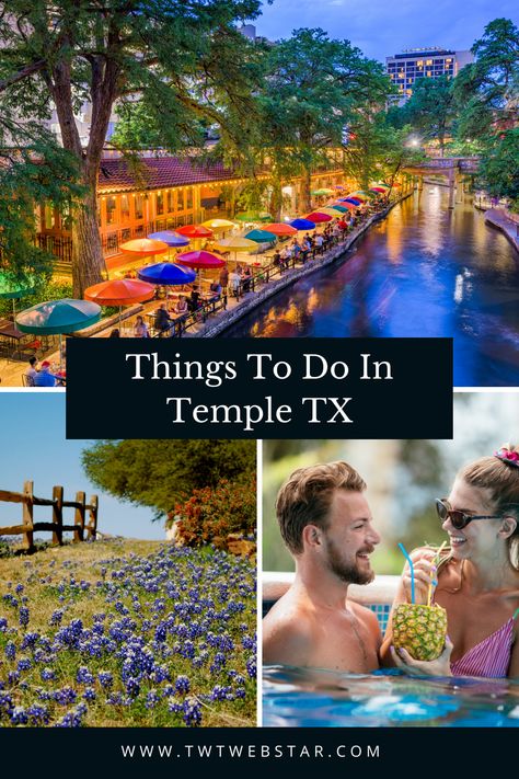 There's something for everyone here. Check out this list of things to do when you're in Temple, TX and you'll never be bored! From exploring nature to checking out the local art scene, you'll find plenty of activities to keep you busy during your stay. Fun Water Parks, Temple Texas, Texas Travel Guide, Cheap Things To Do, Exploring Nature, Weekend Activities, Lake Park, Us Destinations, List Of Things