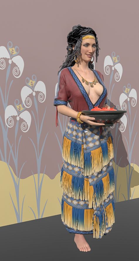 Minoans And Mycenaeans, Minoan Clothing, Minoan Women, Minoan Fashion, Minoan Civilization, Bronze Age Civilization, Minoan Art, The Minotaur, Ancient Warfare