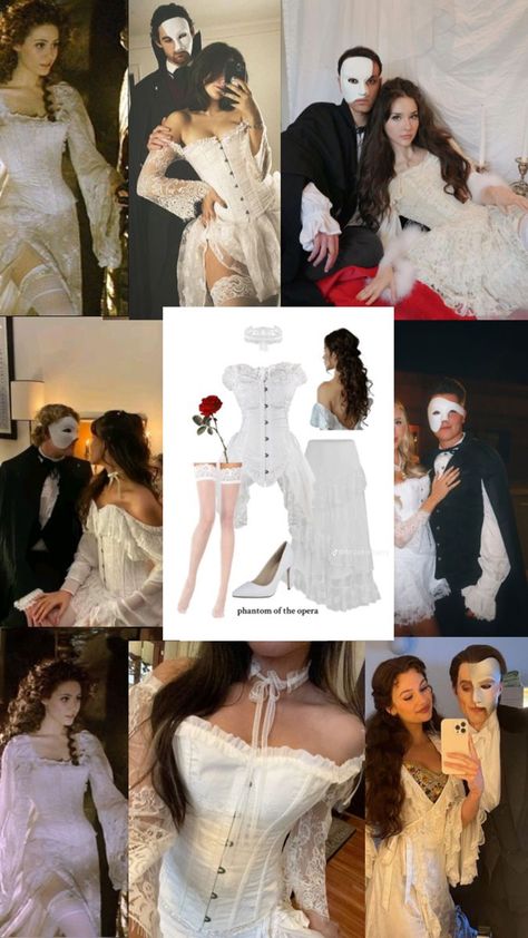 Christine Phantom Of The Opera Costume, Comic Christmas, Opera Dress, Couple Cosplay, Halloween Social, Hallowen Ideas, Hot Halloween Outfits, Clever Halloween Costumes, Couples Halloween Outfits