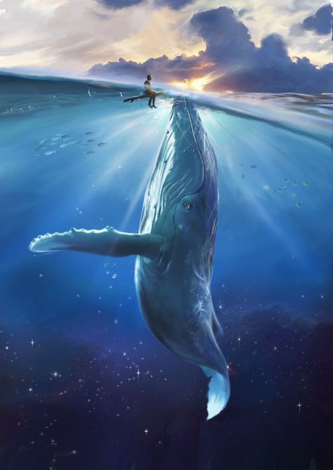 Sea Illustration Art, Ocean Art Painting, Whale Drawing, Whale Painting, Sea Illustration, Spiritual Paintings, Underwater Painting, Underwater Art, Whale Art